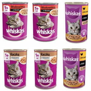 WHISKAS mokra karma dla kota MIX SMAKÓW 6x400g