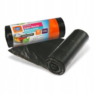 Worki na śmieci Prima 120 L LDPE czarne RAVI