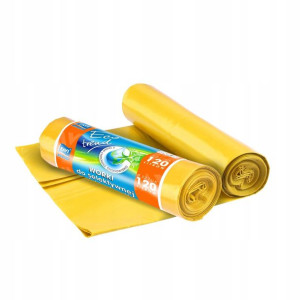 Worki na plastik 120 L Eco Trend żółte RAVI