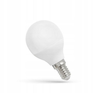 Żarówka LED ciepły biały E14 4W kulka SPECTRUM