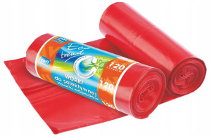 RAVI Worki na metal Eco Trend 120 L 5 szt czerwone