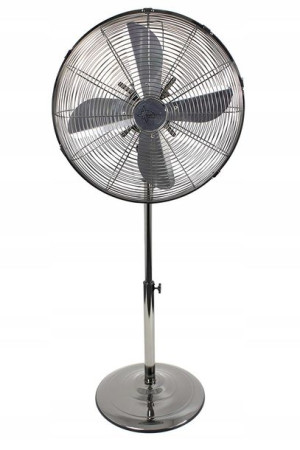 WENTYLATOR wiatrak podłogowy CHROM 130cm 70Watt