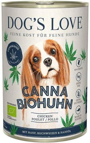 DOG'S LOVE Canna Canis Bio Chicken - ekologiczny kurczak z konopiami, gryką