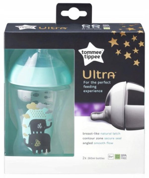 Tommee Tippee Butelka Ultra 2x260ml miętowa