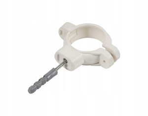 TYCNER Uchwyt plastikowy do rur 32 mm biały