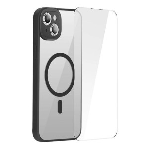 Baseus Frame przeźroczyste etui magnetyczne i szkło hartowane do iPhone 14