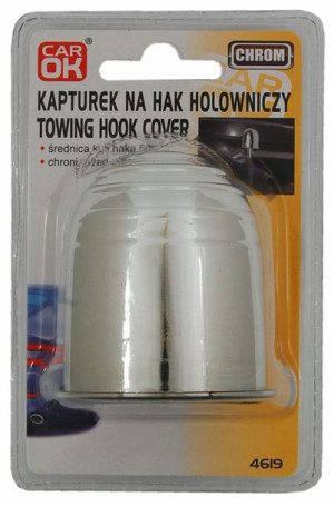 CAR OK Kapturek na hak holowniczy CHROM