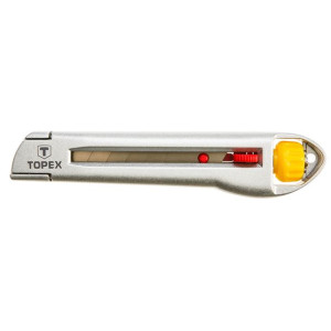 TOPEX Nóż z ostrzem łamanym 18 mm metalowy korpus