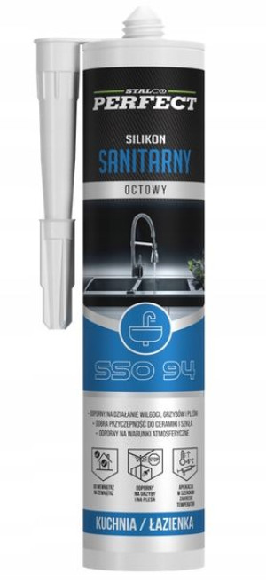 Silikon sanitarny octowy bezbarwny 280 ml STALCO