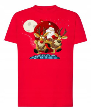 T-Shirt męski nadruk Mikołaj R.S