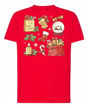 T-Shirt męski nadruk Mikołaj R.XS