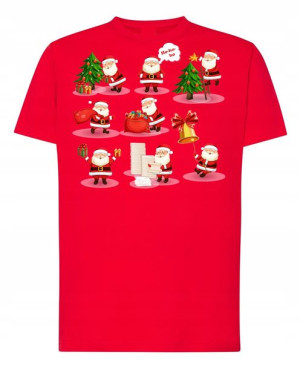 T-Shirt męski nadruk Mikołaj Święta Prezenty R.XL