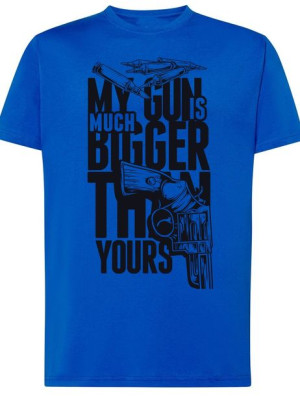 T-Shirt męski nadruk My Gun is Bigger R.3XL