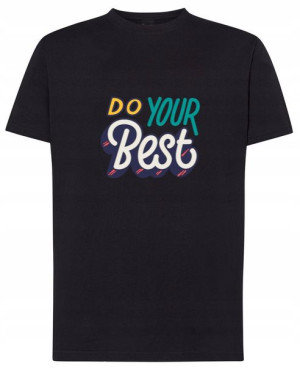 T-Shirt męski nadruk napis Do YOUR Best Rozm.XXL