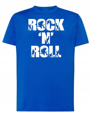 T-Shirt męski nadruk napis Rock’n Roll r.M