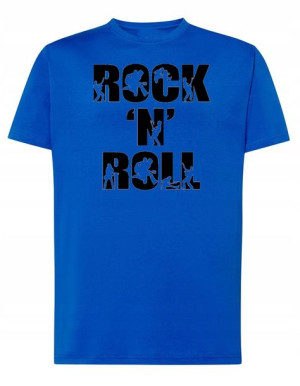 T-Shirt męski nadruk napis Rock’n Roll r.XL
