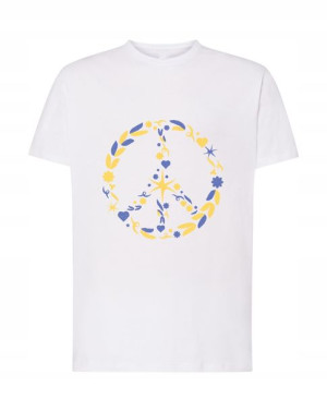 T-Shirt męski nadruk pacyfka Stop War Rozm.S