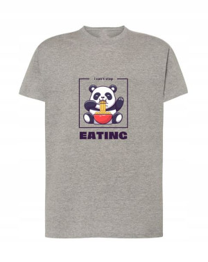 T-Shirt męski nadruk Panda Stop Eating Rozm.5XL