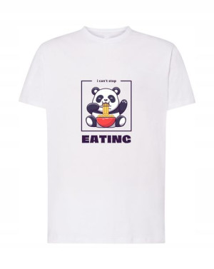 T-Shirt męski nadruk Panda Stop Eating Rozm.M