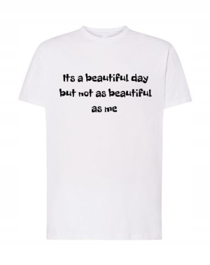 T-Shirt męski nadruk piękny dzień Rozm.S