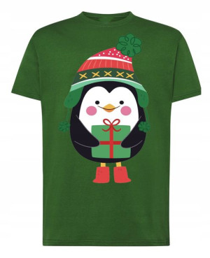 T-Shirt męski nadruk Pingwin R.3XL