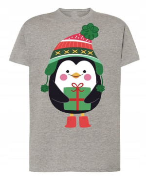 T-Shirt męski nadruk Pingwin R.5XL