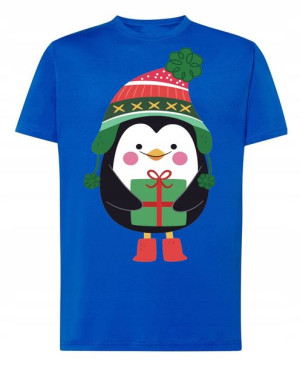 T-Shirt męski nadruk Pingwin R.L
