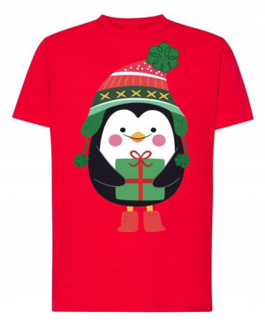 T-Shirt męski nadruk Pingwin R.L