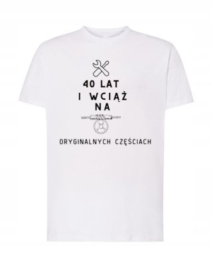 T-Shirt męski nadruk prezent 40tka 40LAT Rozm.M