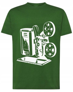 T-Shirt męski nadruk projektor vintage Rozm.XL