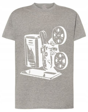 T-Shirt męski nadruk projektor vintage Rozm.XS
