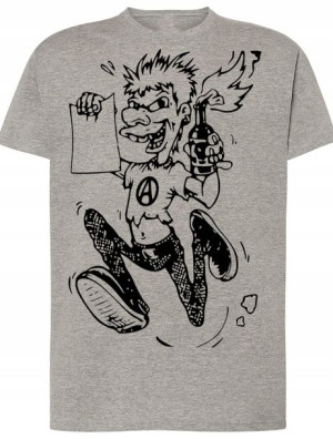 T-Shirt męski nadruk Punk Anarchia Rozm.4XL