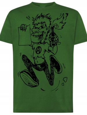T-Shirt męski nadruk Punk Anarchia Rozm.L