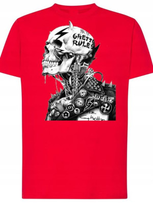 T-Shirt męski nadruk Punk Czaszka Rozm.L
