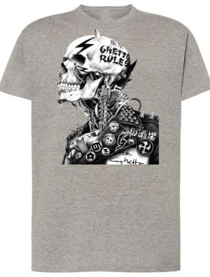 T-Shirt męski nadruk Punk Czaszka Rozm.M
