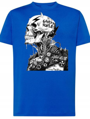 T-Shirt męski nadruk Punk Czaszka Rozm.S