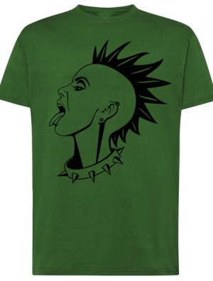 T-Shirt męski nadruk Punk Irokez Rozm.L