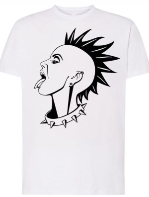 T-Shirt męski nadruk Punk Irokez Rozm.XS