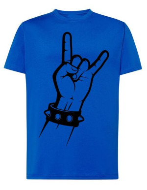 T-Shirt męski nadruk ręka znak Rock’n Roll r.XXL