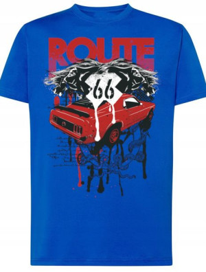 T-Shirt męski nadruk Route 66 Rozm.XXL
