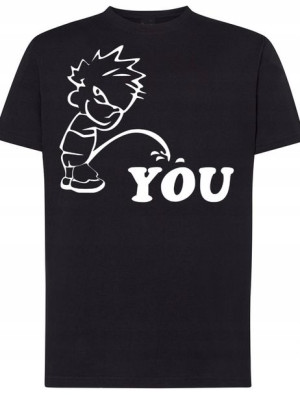 T-Shirt męski nadruk sikam na Cię Rozm.XS