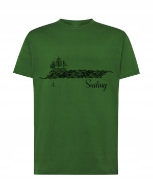 T-Shirt męski nadruk Statek Żelarz Rozm.XS