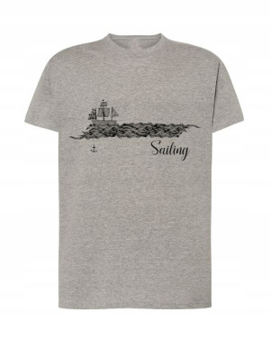 T-Shirt męski nadruk Statek Żelarz Rozm.XXL
