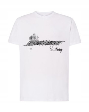T-Shirt męski nadruk Statek Żelarz Rozm.XXL
