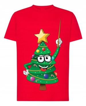 T-Shirt męski nadruk Święta Choinka R.3XL