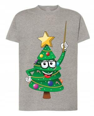 T-Shirt męski nadruk Święta Choinka R.XS