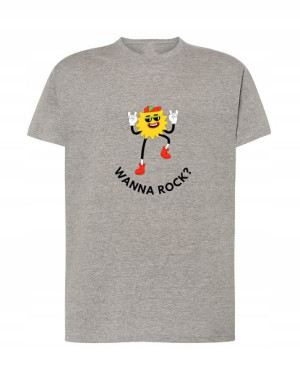T-Shirt męski nadruk Wanna Rock Rockman Rozm.XXL