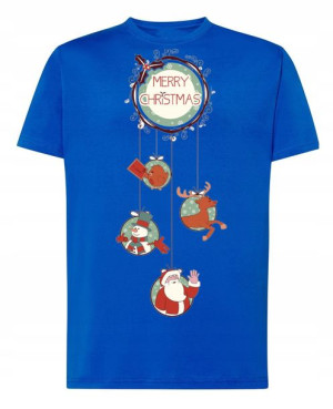 T-Shirt męski nadruk Wesołych Świąt Mikołaj R.L