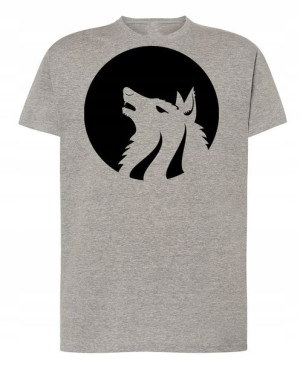T-Shirt męski nadruk Wilk Wilkołak Rozm.L
