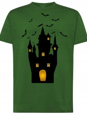 T-Shirt męski nadruk Zamek Halloween Rozm.M